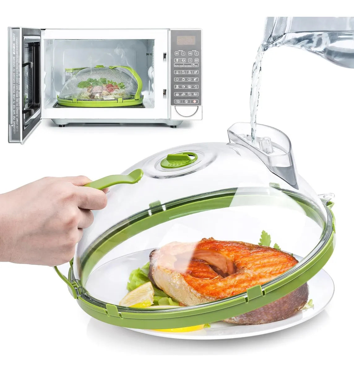 Tapa Cubreplatos para microondas mantiene la humedad